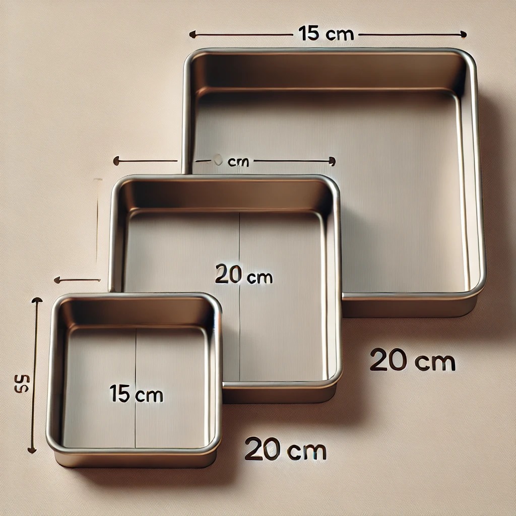 moldes cuadrados para pastel medidas